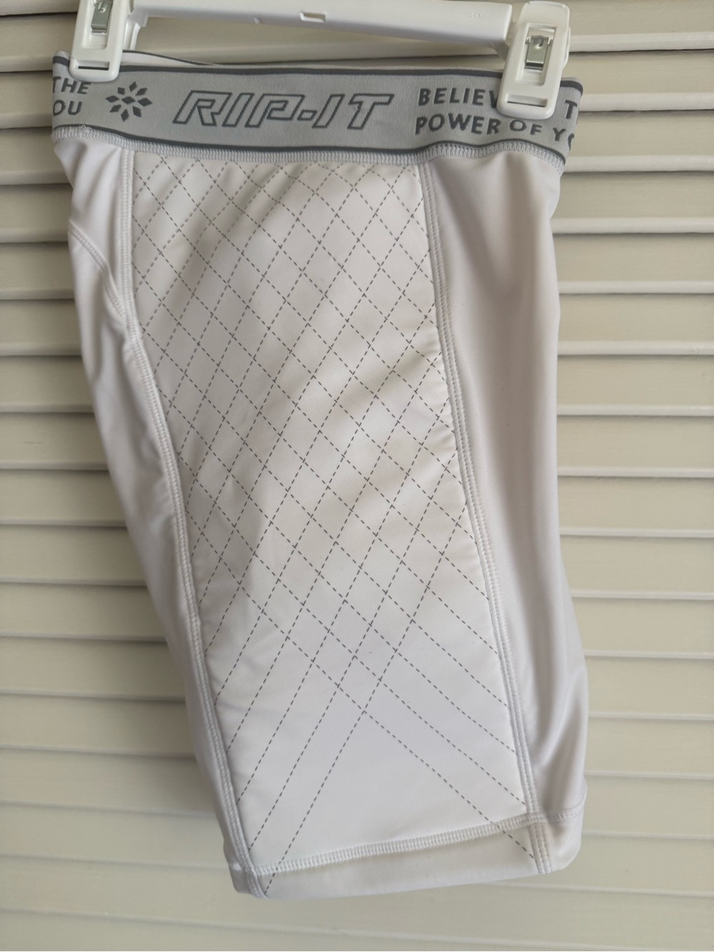Women’s White Compression Sliding Shorts